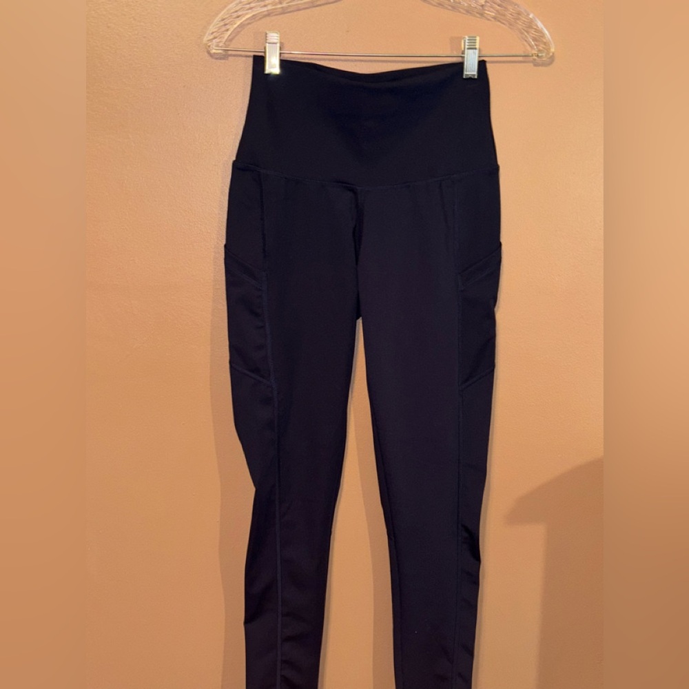 Level Up Active Women’s Size SM Blue Polyester Spandex Leggings